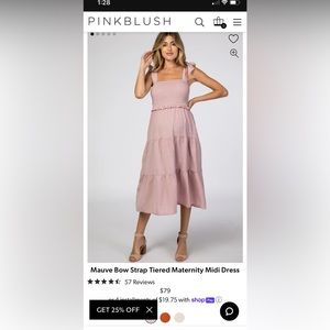 Blush maternity dress